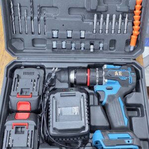AE 21V 13mm Brushless Cordless Drill Machine Double Battery AE Brand
