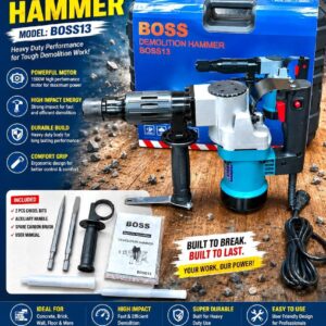 Boss 1500 Watt Demolition Hammer Breaker Machine
