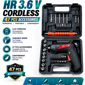 HR 3.6v Cordless Drill Machine 47 Pcs Accessories